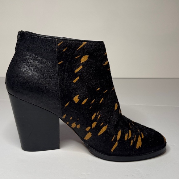 Cole Haan Grand Ambition Block Heel Calf Hair Upper Ankle Boots, Rodeo Western - Picture 7 of 16